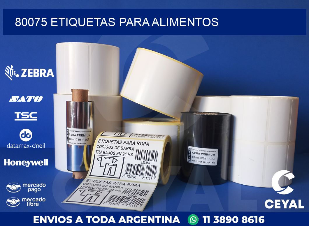 80075 ETIQUETAS PARA ALIMENTOS