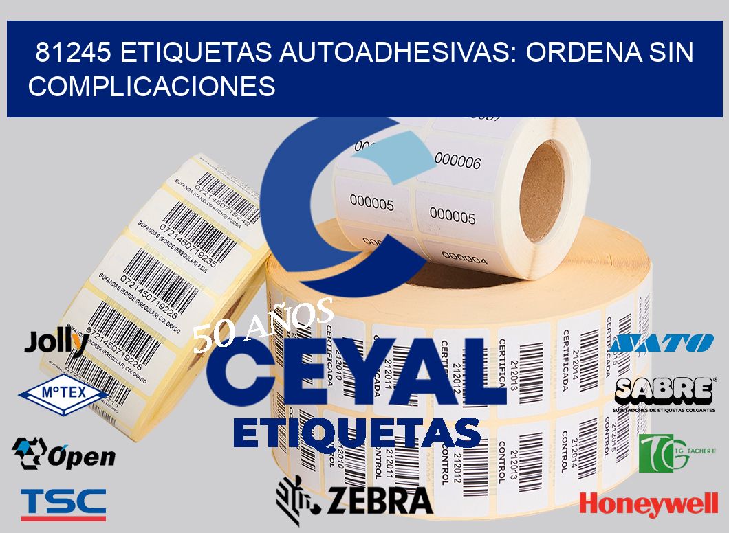 81245 Etiquetas Autoadhesivas: Ordena sin Complicaciones