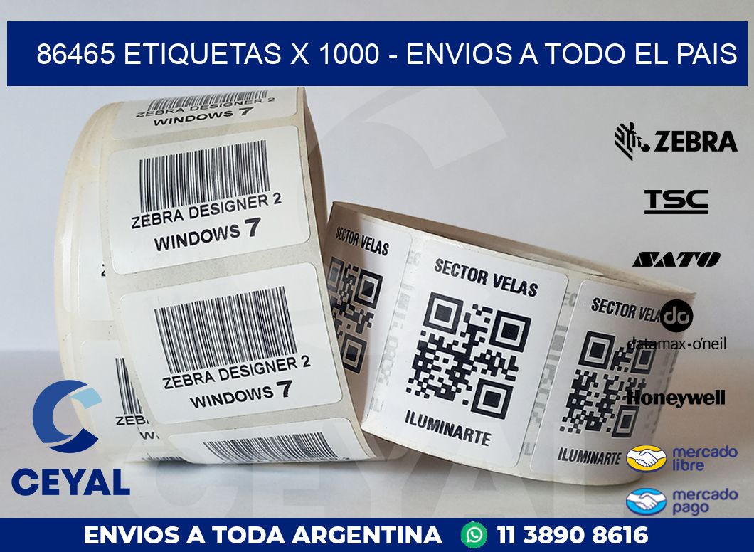 86465 ETIQUETAS X 1000 – ENVIOS A TODO EL PAIS