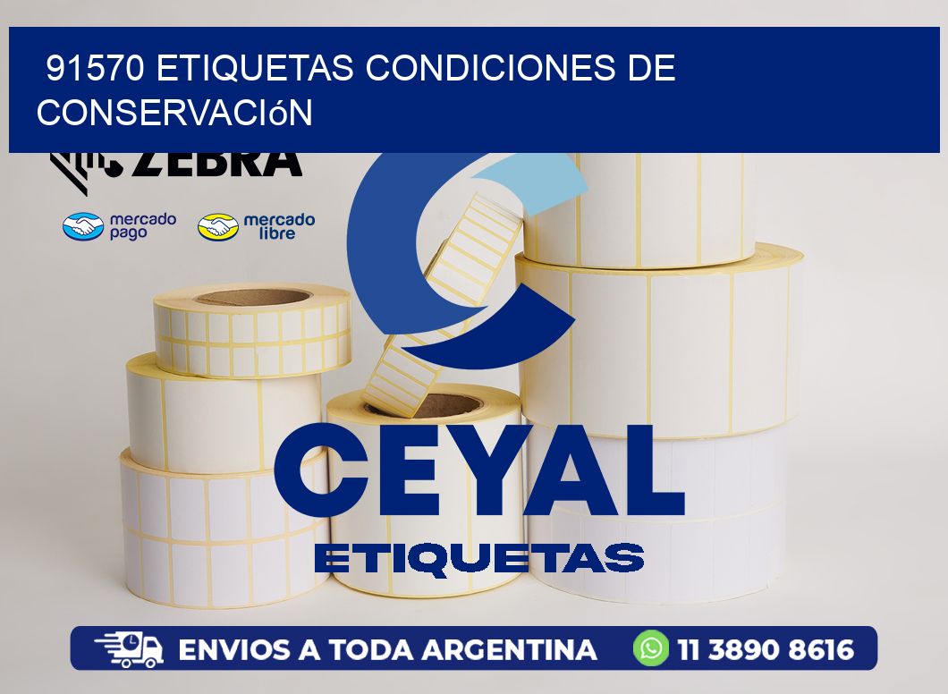 91570 etiquetas Condiciones de conservación