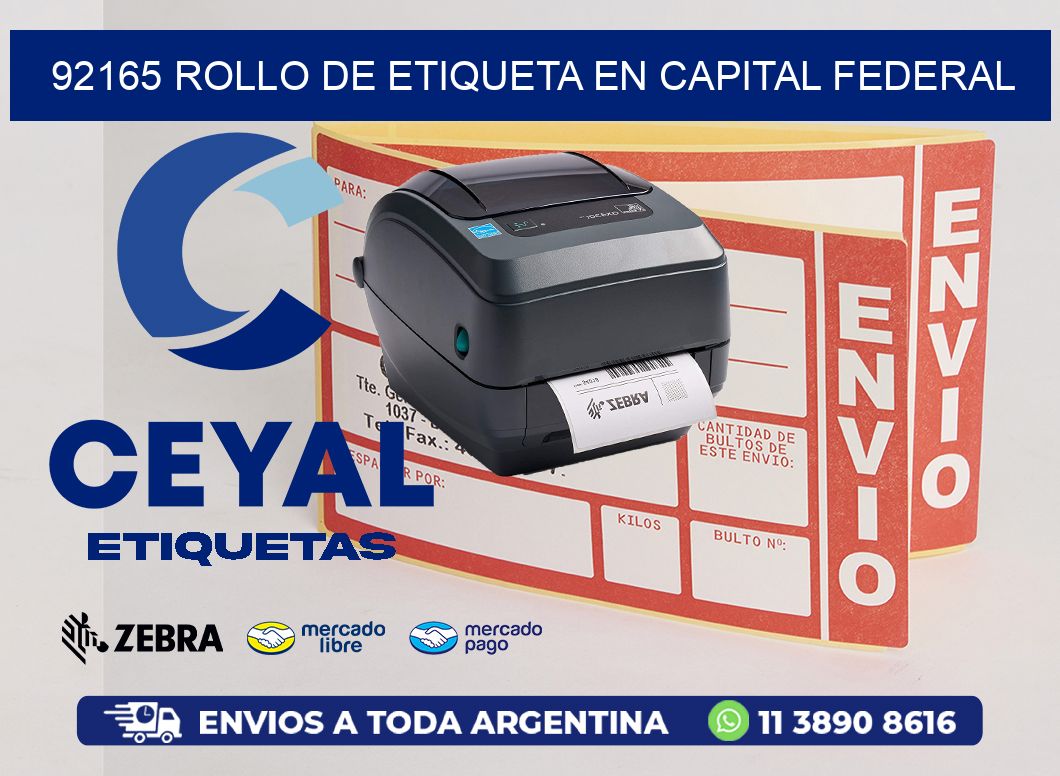 92165 ROLLO DE ETIQUETA EN CAPITAL FEDERAL