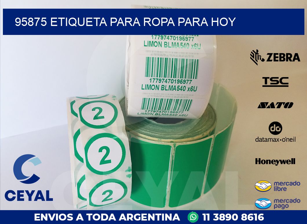 95875 ETIQUETA PARA ROPA PARA HOY