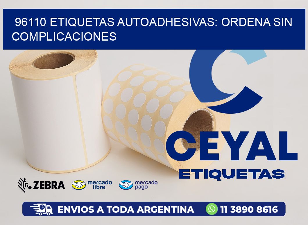 96110 Etiquetas Autoadhesivas: Ordena sin Complicaciones