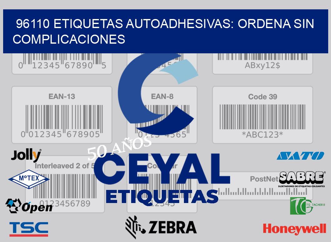 96110 Etiquetas Autoadhesivas: Ordena sin Complicaciones
