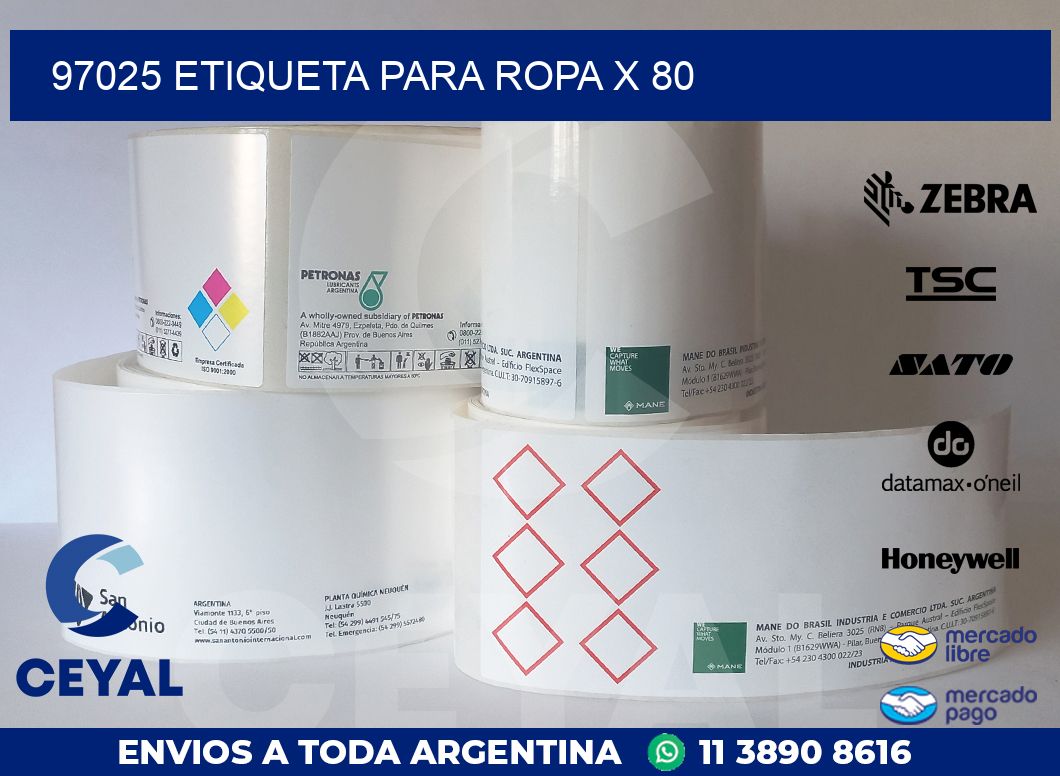 97025 ETIQUETA PARA ROPA X 80