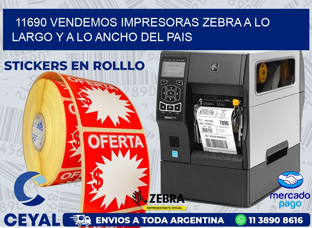 11690 VENDEMOS IMPRESORAS ZEBRA A LO LARGO Y A LO ANCHO DEL PAIS