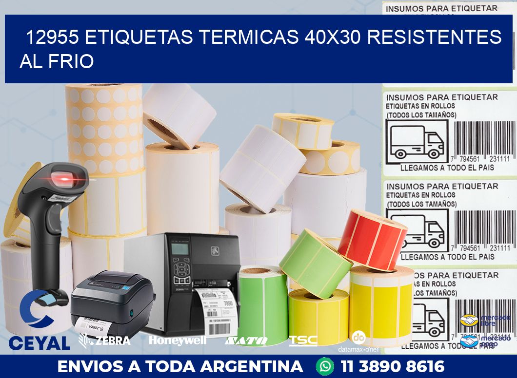 12955 ETIQUETAS TERMICAS 40X30 RESISTENTES AL FRIO
