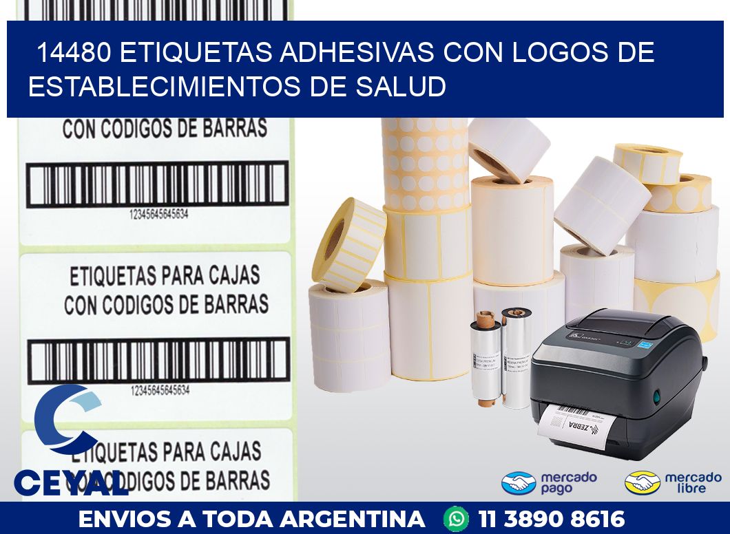 14480 ETIQUETAS ADHESIVAS CON LOGOS DE ESTABLECIMIENTOS DE SALUD