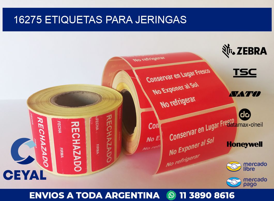 16275 ETIQUETAS PARA JERINGAS