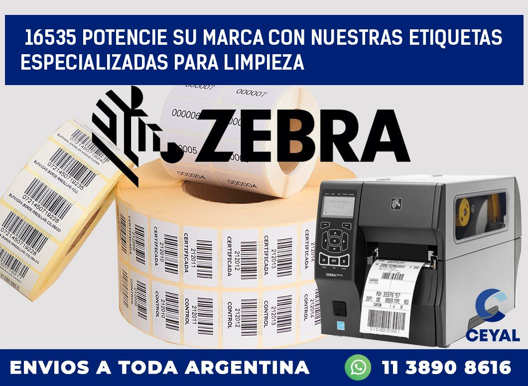 16535 POTENCIE SU MARCA CON NUESTRAS ETIQUETAS ESPECIALIZADAS PARA LIMPIEZA