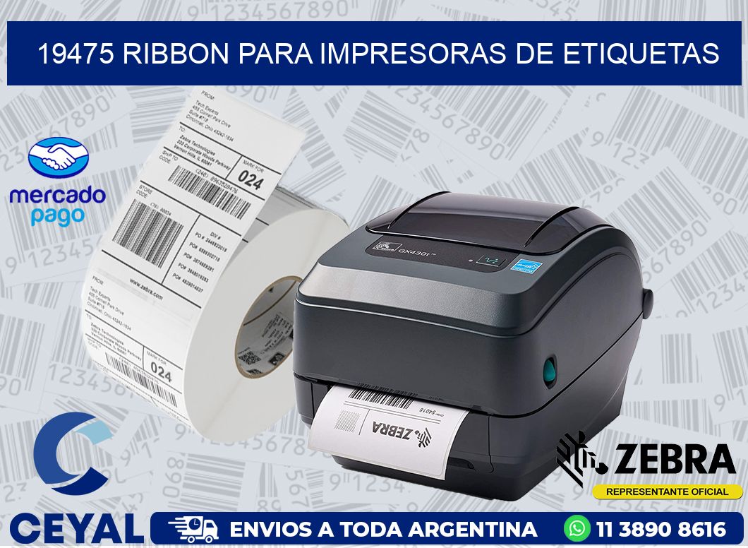 19475 RIBBON PARA IMPRESORAS DE ETIQUETAS