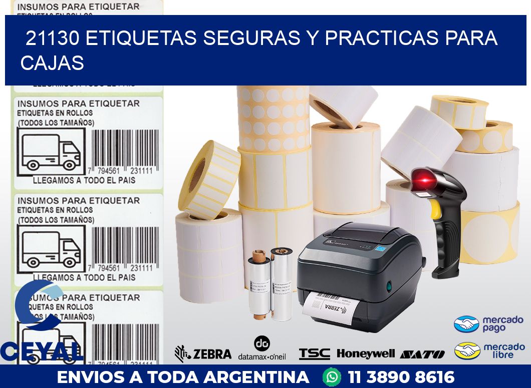 21130 ETIQUETAS SEGURAS Y PRACTICAS PARA CAJAS