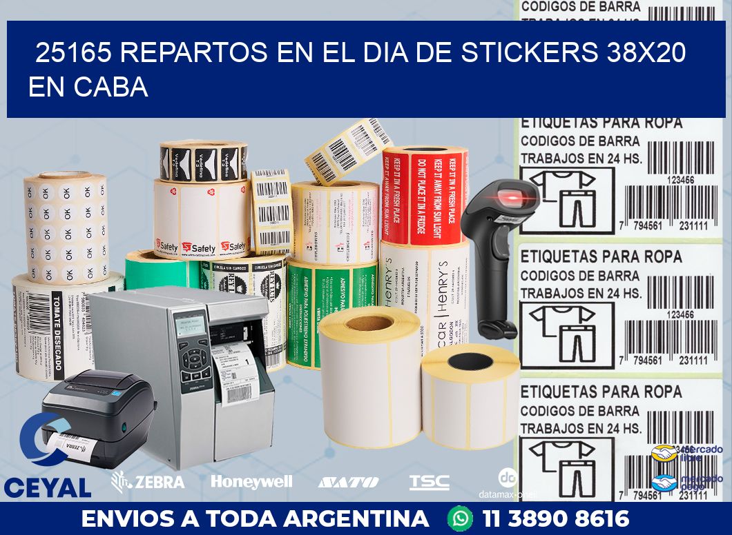 25165 REPARTOS EN EL DIA DE STICKERS 38X20 EN CABA
