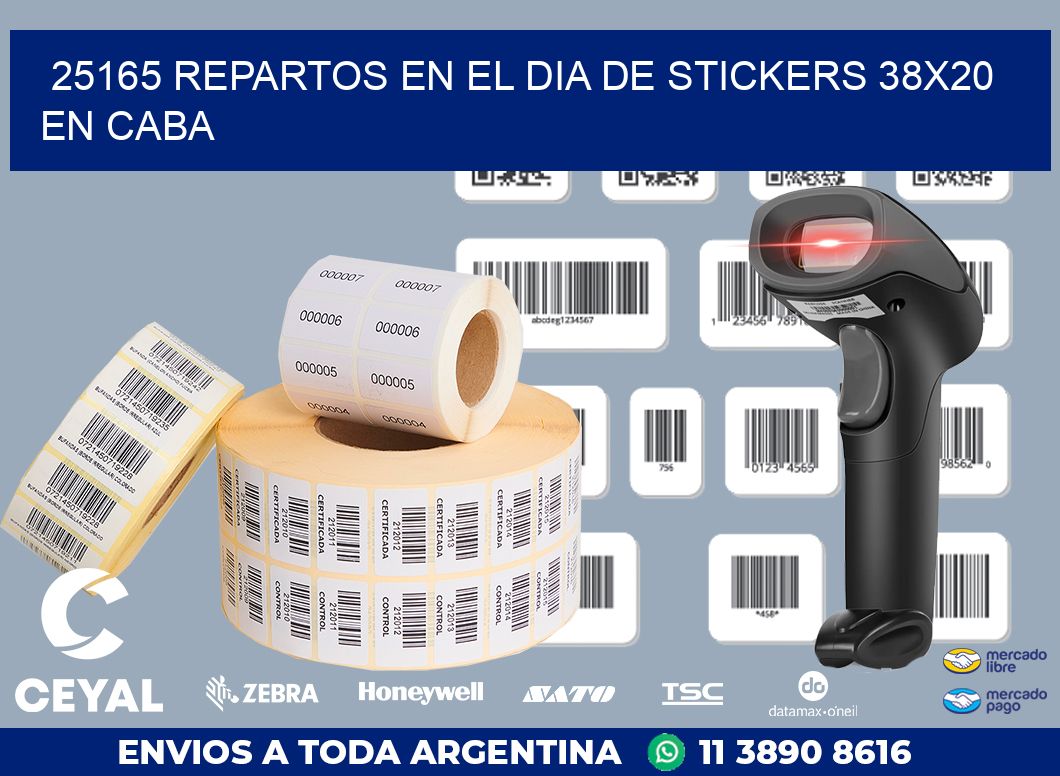 25165 REPARTOS EN EL DIA DE STICKERS 38X20 EN CABA
