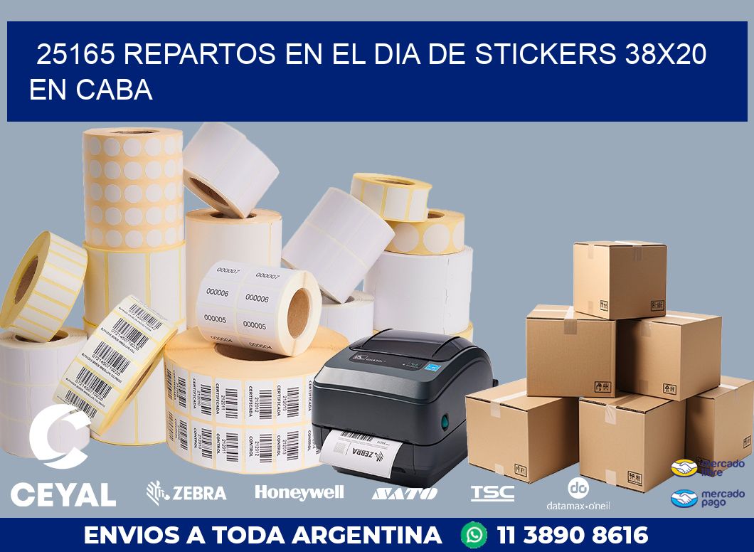 25165 REPARTOS EN EL DIA DE STICKERS 38X20 EN CABA