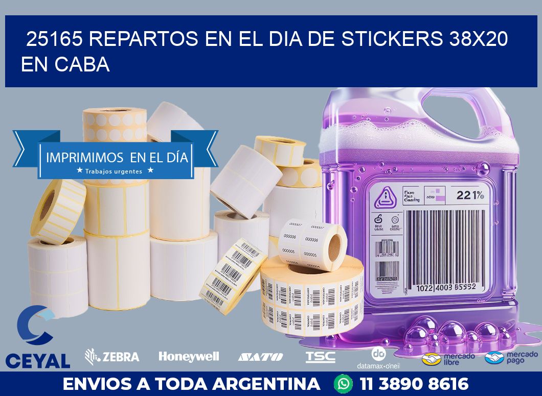 25165 REPARTOS EN EL DIA DE STICKERS 38X20 EN CABA