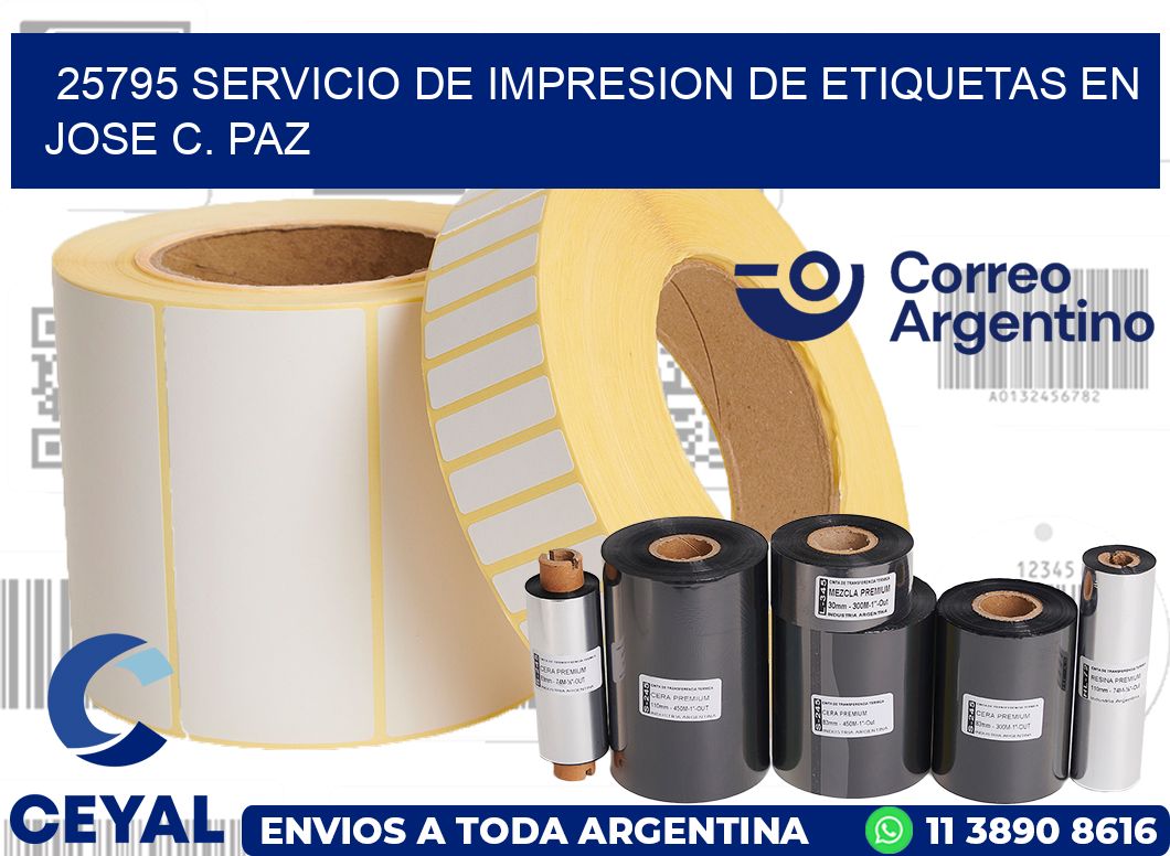 25795 SERVICIO DE IMPRESION DE ETIQUETAS EN JOSE C. PAZ