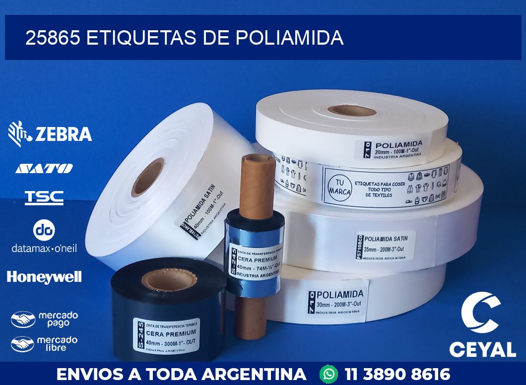 25865 ETIQUETAS DE POLIAMIDA