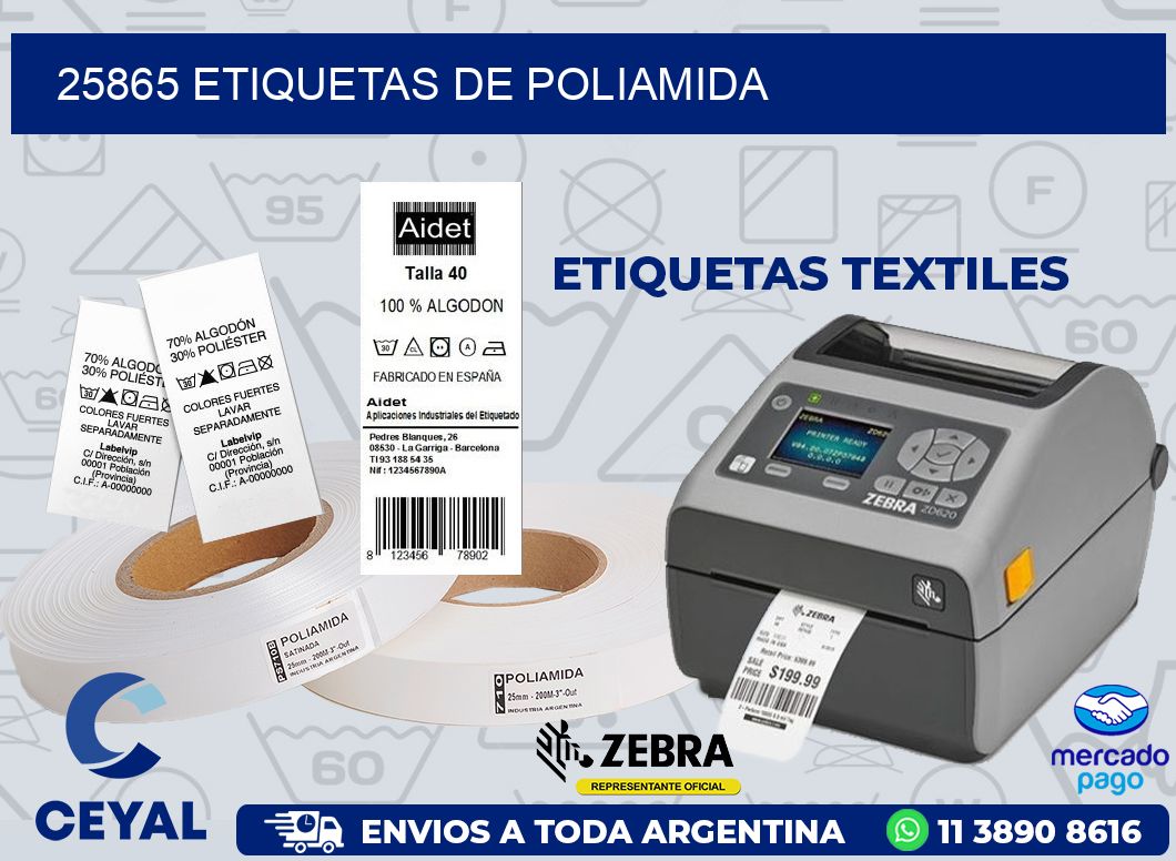 25865 ETIQUETAS DE POLIAMIDA