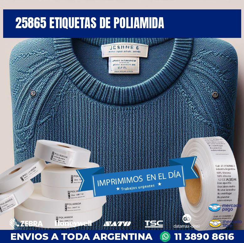 25865 ETIQUETAS DE POLIAMIDA