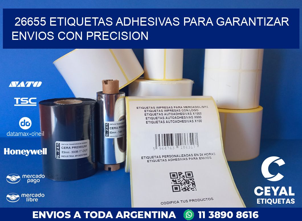 26655 ETIQUETAS ADHESIVAS PARA GARANTIZAR ENVIOS CON PRECISION
