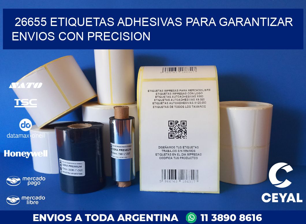 26655 ETIQUETAS ADHESIVAS PARA GARANTIZAR ENVIOS CON PRECISION