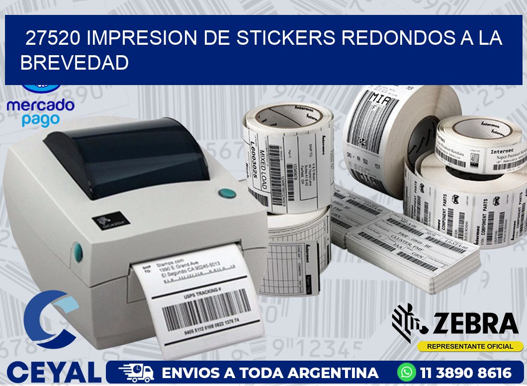 27520 IMPRESION DE STICKERS REDONDOS A LA BREVEDAD