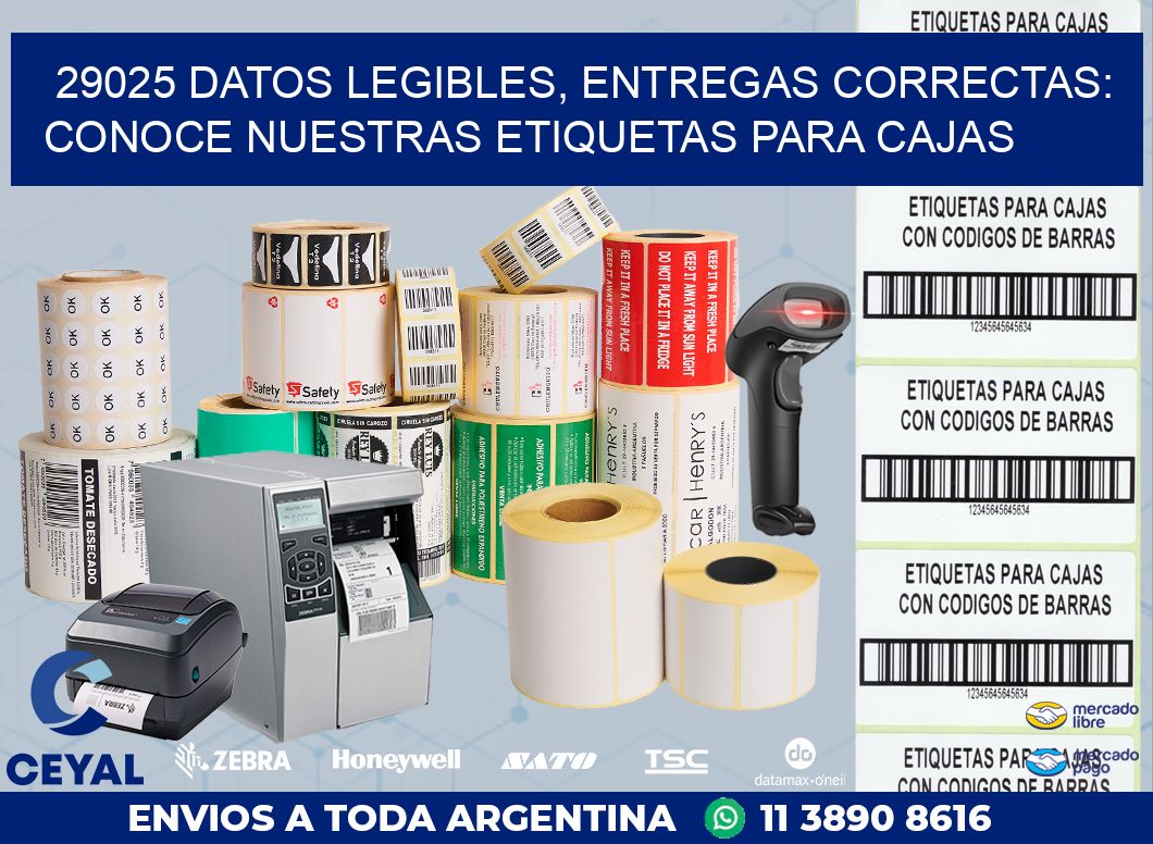 29025 DATOS LEGIBLES, ENTREGAS CORRECTAS: CONOCE NUESTRAS ETIQUETAS PARA CAJAS