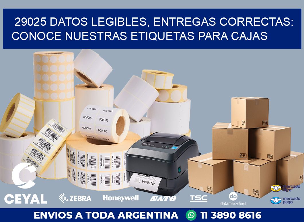 29025 DATOS LEGIBLES, ENTREGAS CORRECTAS: CONOCE NUESTRAS ETIQUETAS PARA CAJAS