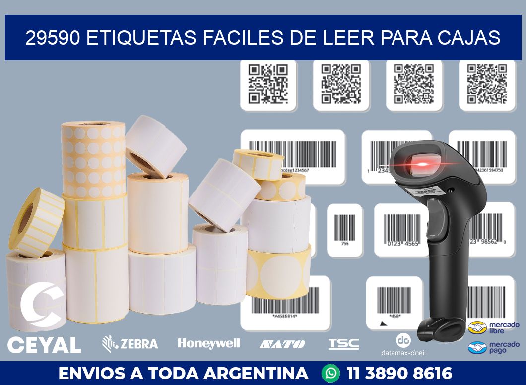 29590 ETIQUETAS FACILES DE LEER PARA CAJAS