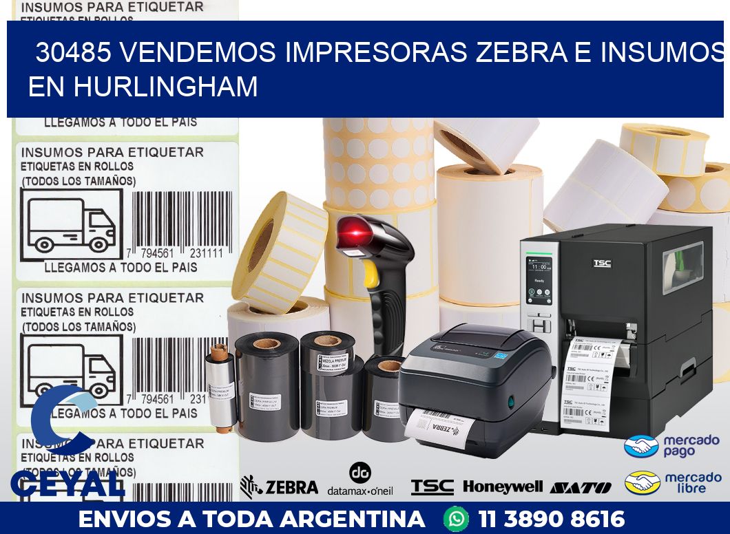 30485 VENDEMOS IMPRESORAS ZEBRA E INSUMOS EN HURLINGHAM