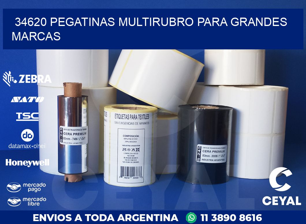 34620 PEGATINAS MULTIRUBRO PARA GRANDES MARCAS