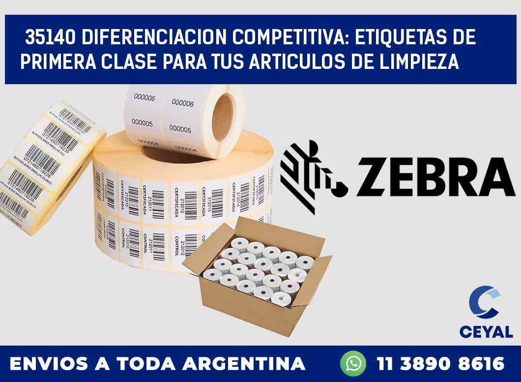 35140 DIFERENCIACION COMPETITIVA: ETIQUETAS DE PRIMERA CLASE PARA TUS ARTICULOS DE LIMPIEZA