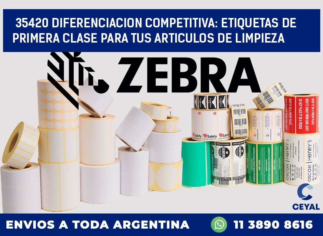35420 DIFERENCIACION COMPETITIVA: ETIQUETAS DE PRIMERA CLASE PARA TUS ARTICULOS DE LIMPIEZA