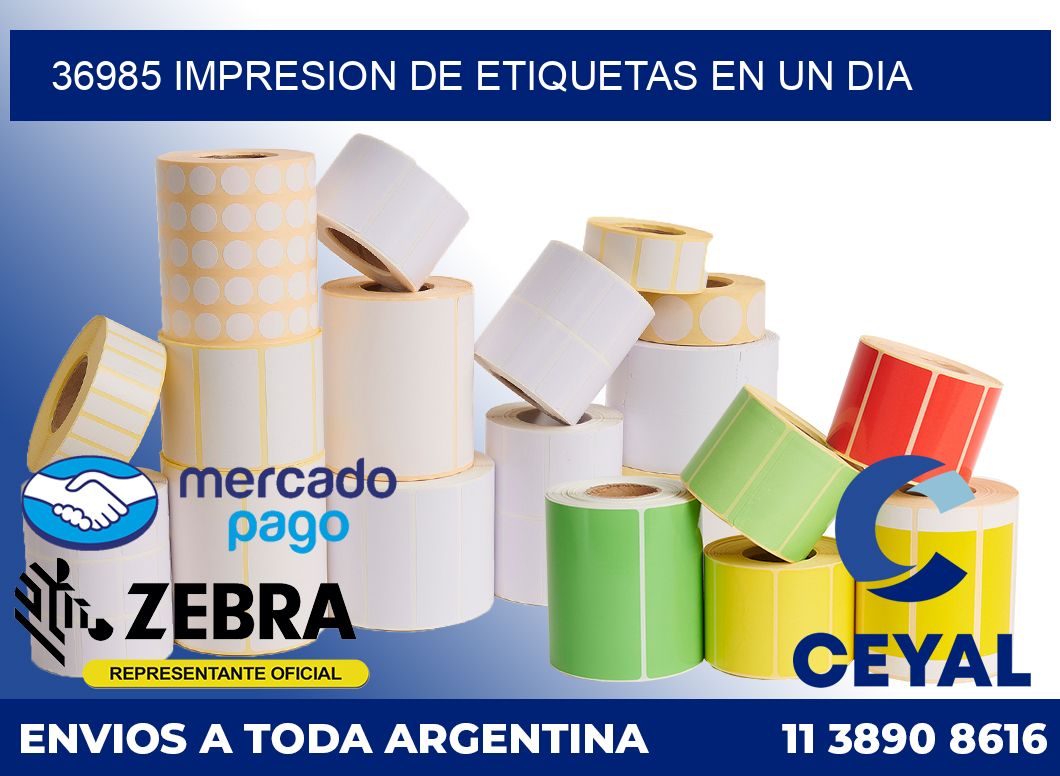 36985 IMPRESION DE ETIQUETAS EN UN DIA
