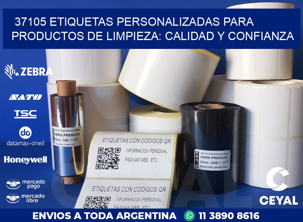 37105 ETIQUETAS PERSONALIZADAS PARA PRODUCTOS DE LIMPIEZA: CALIDAD Y CONFIANZA