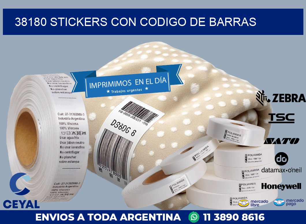 38180 STICKERS CON CODIGO DE BARRAS