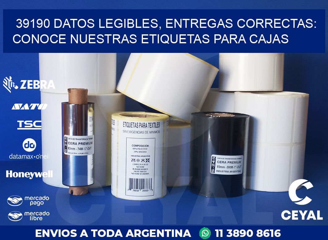 39190 DATOS LEGIBLES, ENTREGAS CORRECTAS: CONOCE NUESTRAS ETIQUETAS PARA CAJAS
