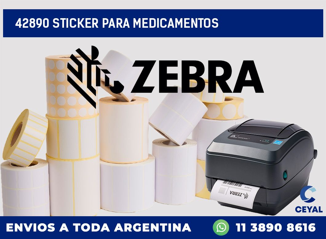 42890 STICKER PARA MEDICAMENTOS