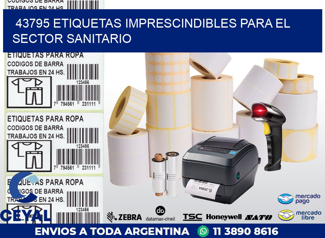 43795 ETIQUETAS IMPRESCINDIBLES PARA EL SECTOR SANITARIO