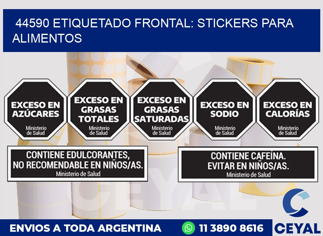 44590 ETIQUETADO FRONTAL: STICKERS PARA ALIMENTOS