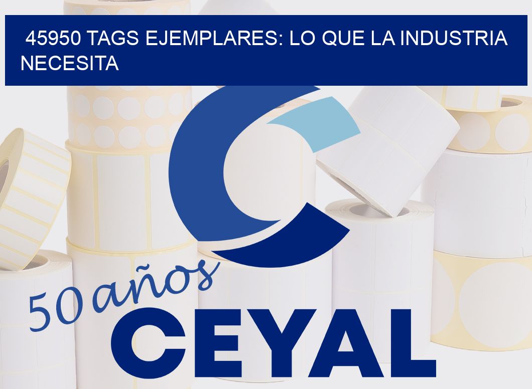 45950 TAGS EJEMPLARES: LO QUE LA INDUSTRIA NECESITA