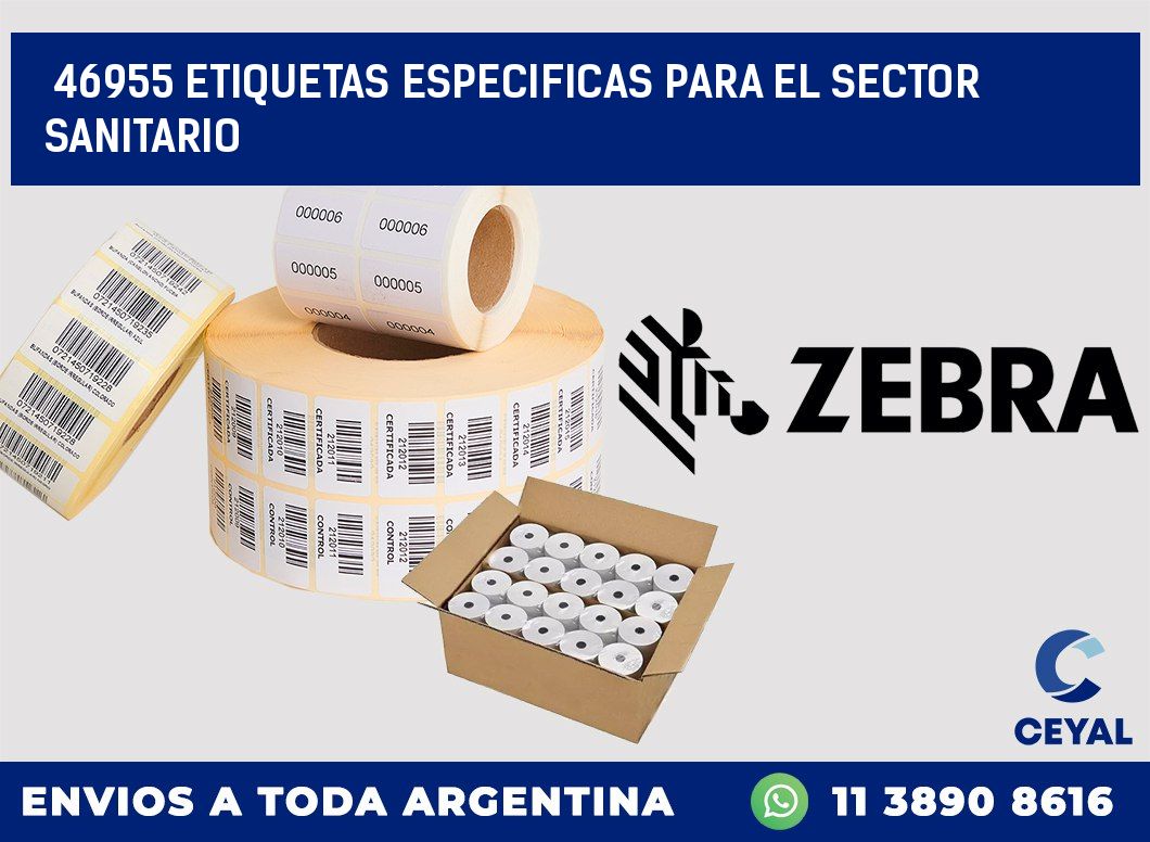 46955 ETIQUETAS ESPECIFICAS PARA EL SECTOR SANITARIO