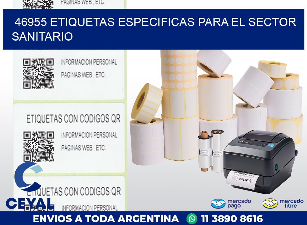 46955 ETIQUETAS ESPECIFICAS PARA EL SECTOR SANITARIO