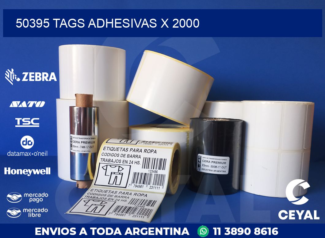 50395 TAGS ADHESIVAS X 2000