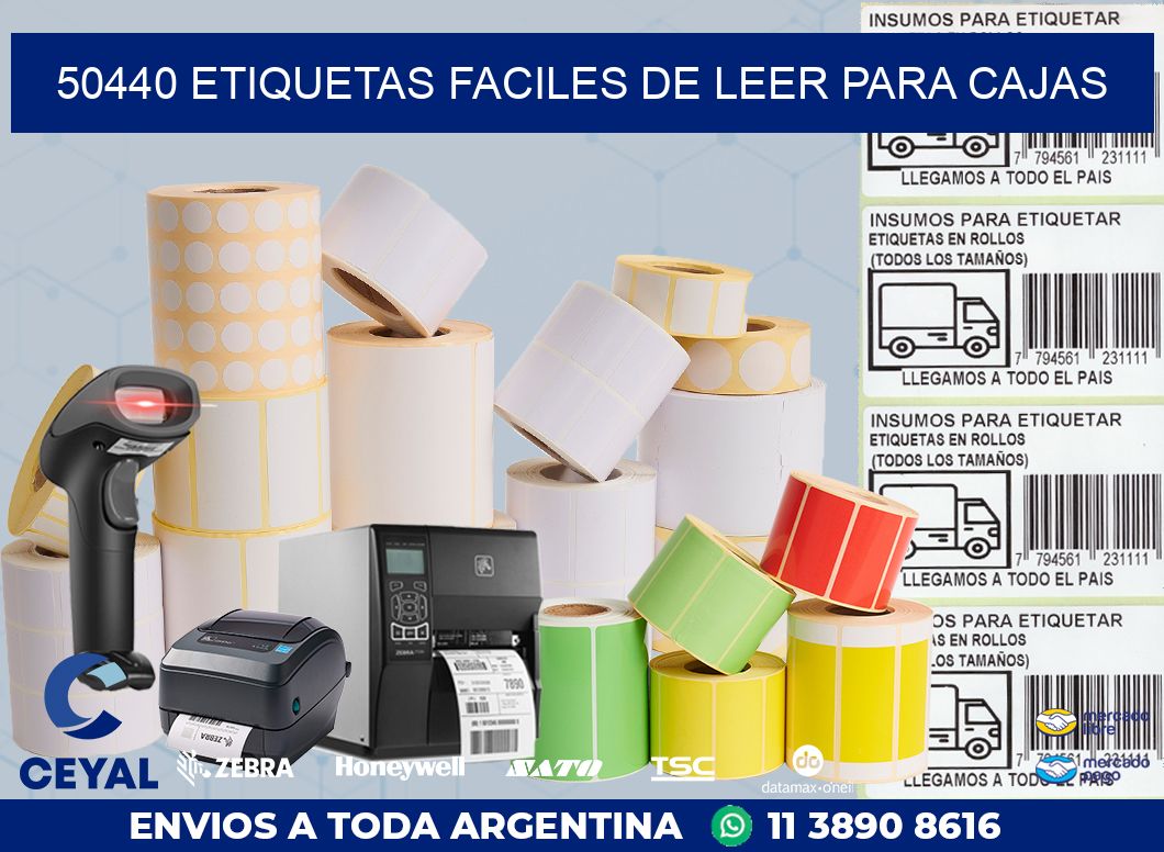 50440 ETIQUETAS FACILES DE LEER PARA CAJAS