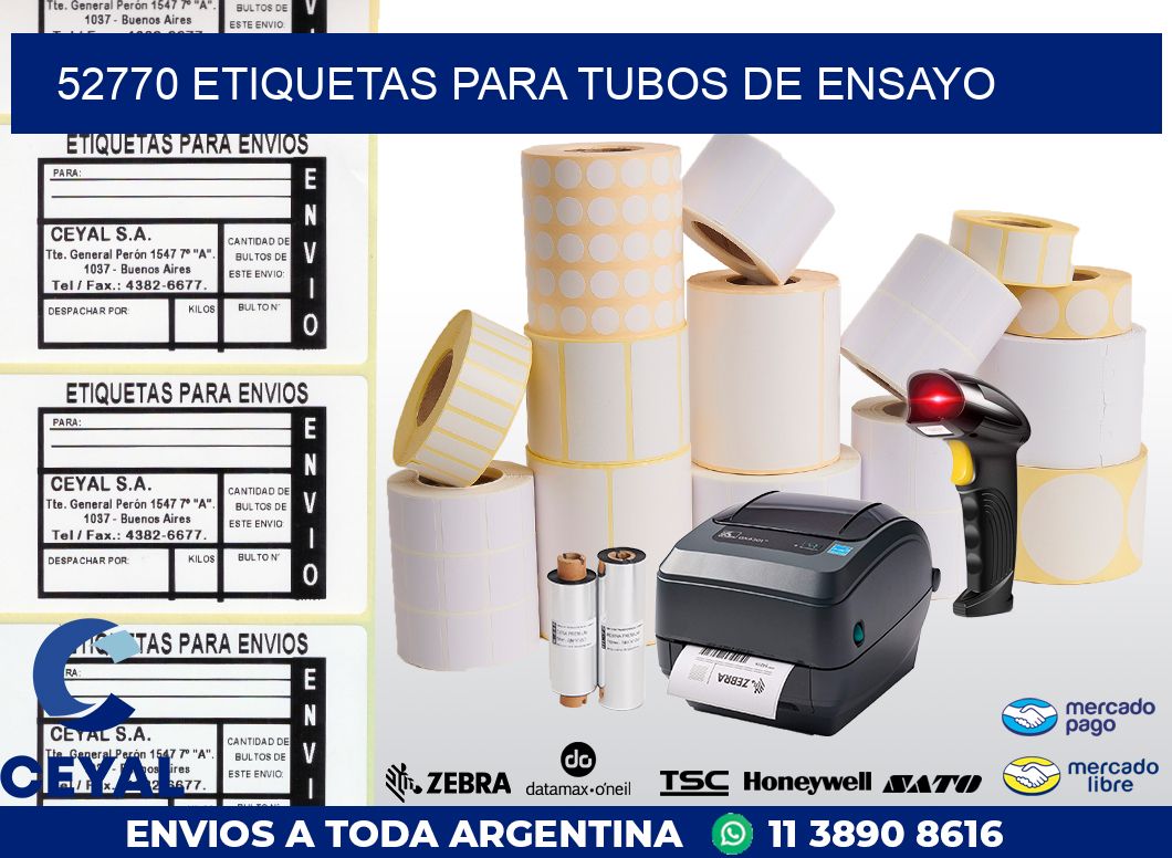 52770 ETIQUETAS PARA TUBOS DE ENSAYO