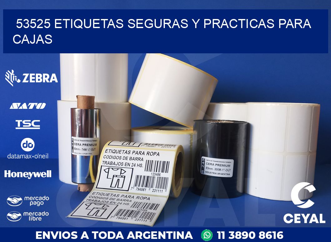 53525 ETIQUETAS SEGURAS Y PRACTICAS PARA CAJAS