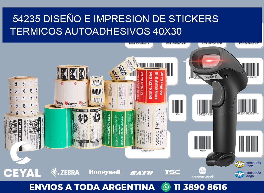 54235 DISEÑO E IMPRESION DE STICKERS TERMICOS AUTOADHESIVOS 40X30