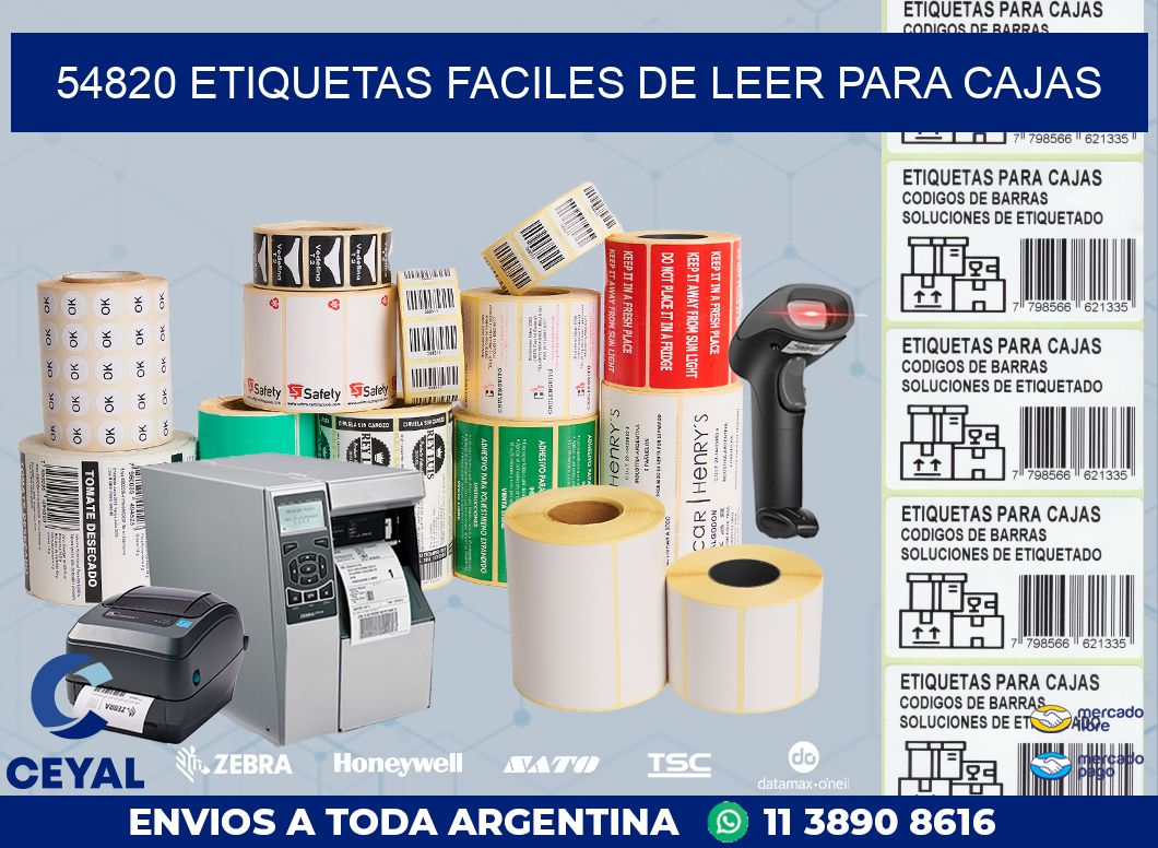 54820 ETIQUETAS FACILES DE LEER PARA CAJAS